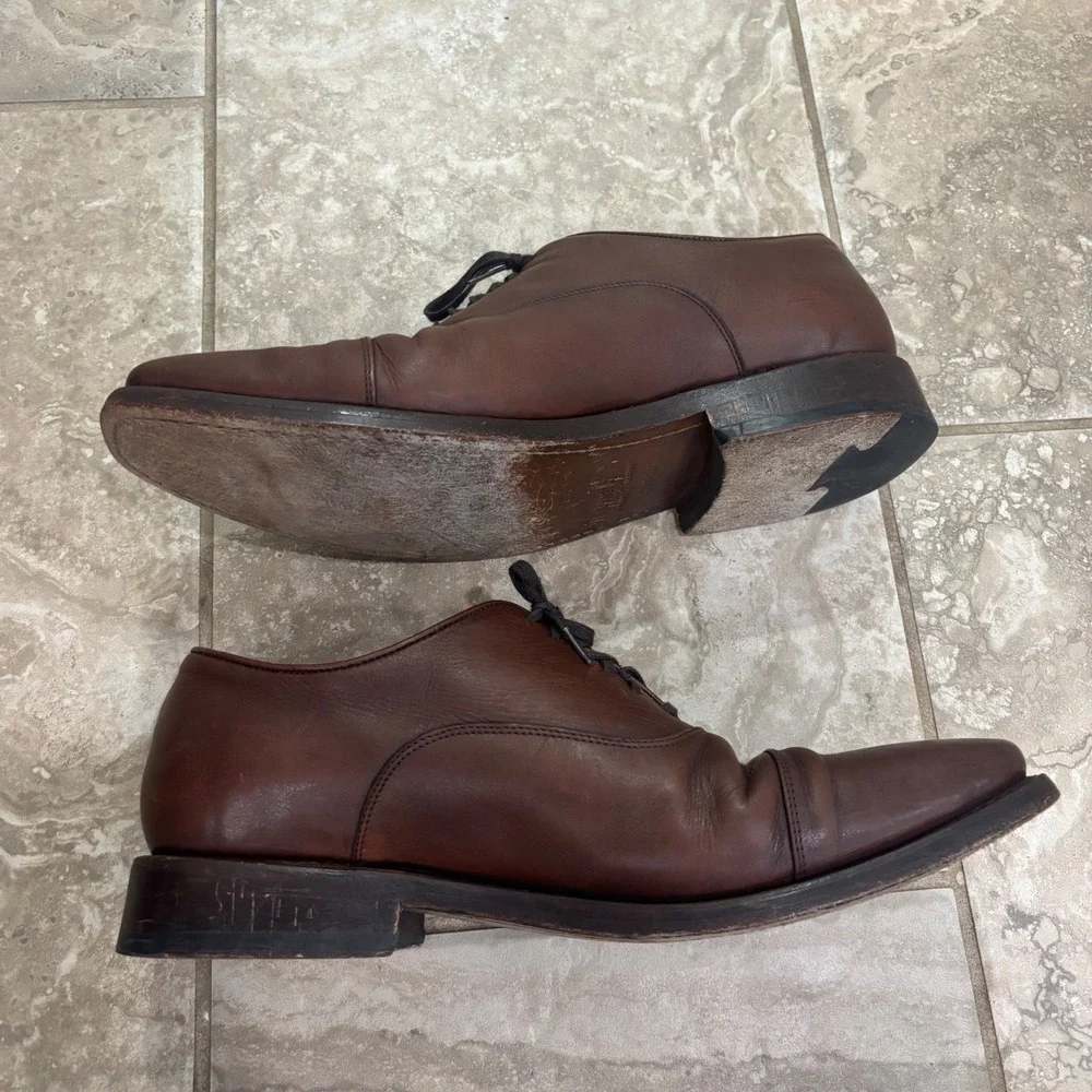 Thursday Boot‎ Co Executive Brown Leather Cap Toe Oxford Dress Shoes Mens 12 US